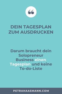 den Tag effizient planen