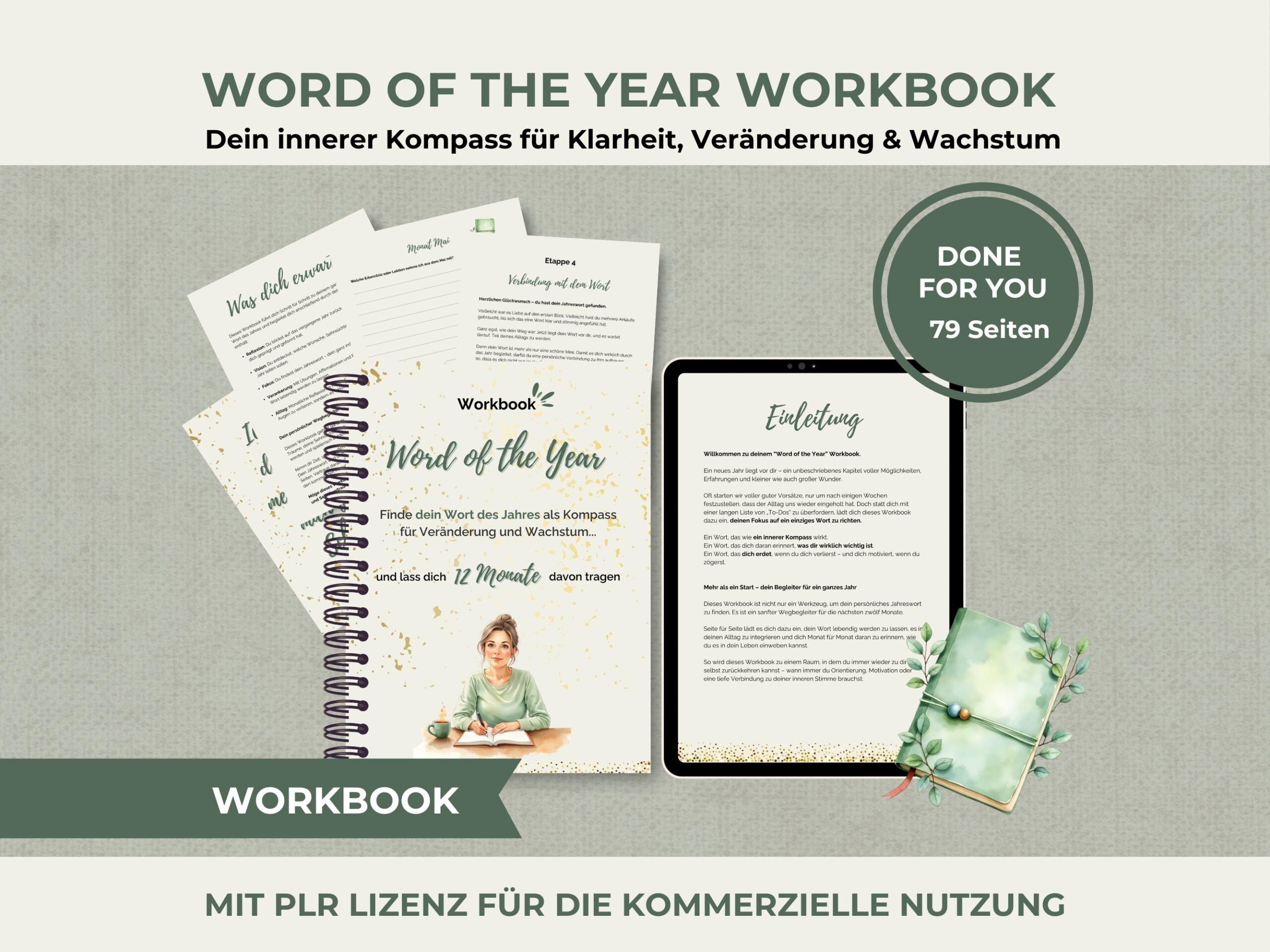 Word of the Year Workbook Wort des Jahres Workbook
