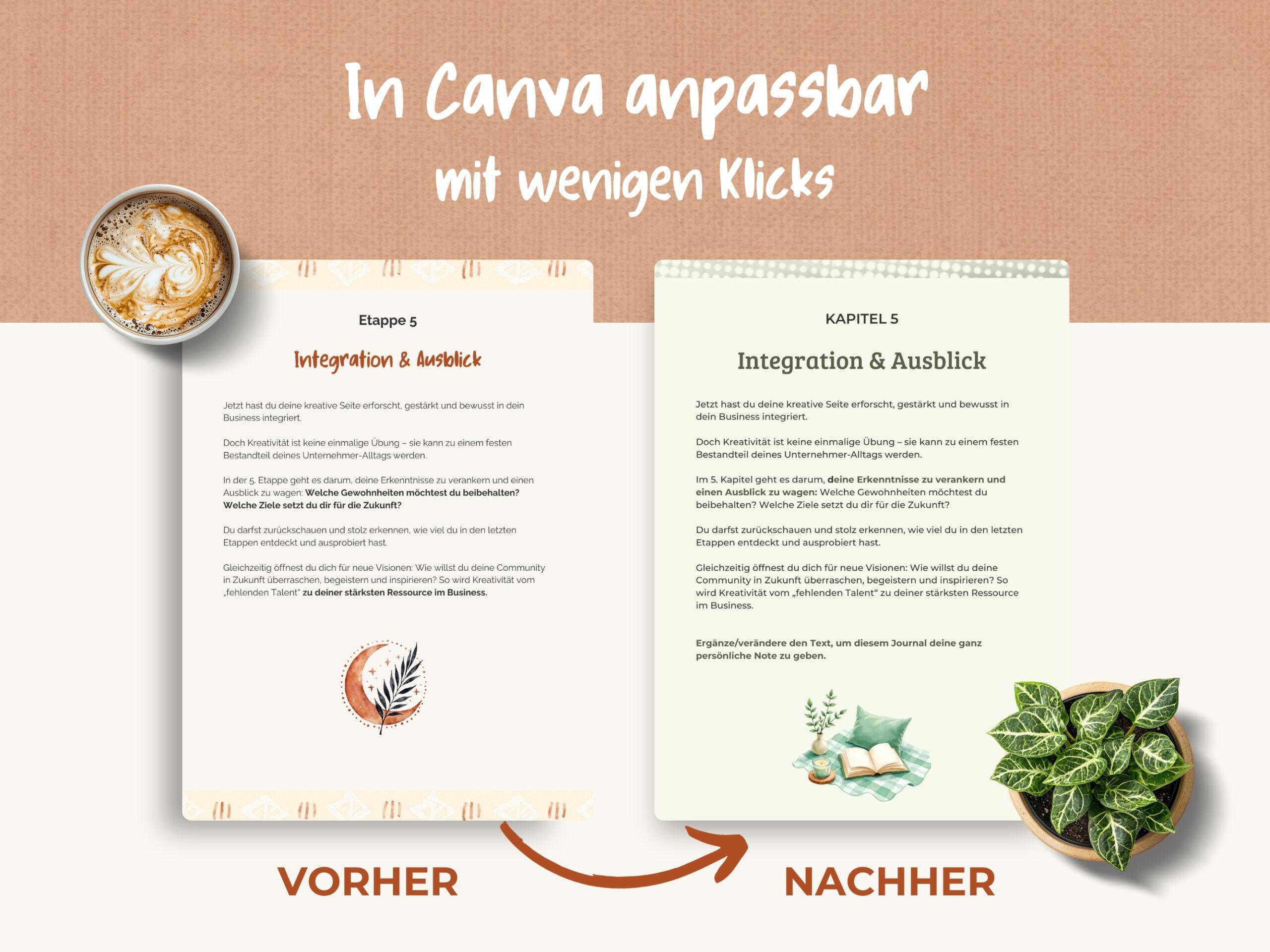 PLR in Canva anpassen verändere das Journal passend zu deinem Business